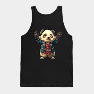 Panda As Japanese Shinkansen Conductor - Panda Bear Japanese Tank Top